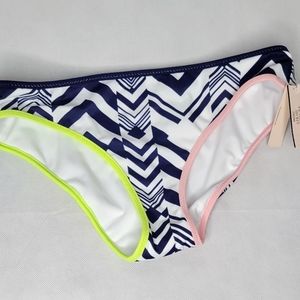 Victoria's Secret Navy and White Bikini Bottom